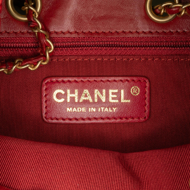 Chanel Small Stitched Calfskin Egyptian Amulet Drawstring Bucket Bag (SHG-hm9mZm)