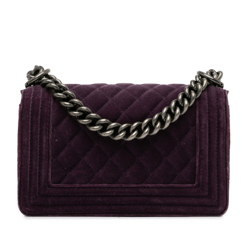 Chanel Small Velvet Boy Flap Bag (SHG-rAA1LD)