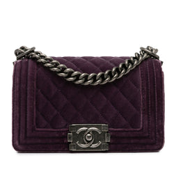 Chanel Small Velvet Boy Flap Bag (SHG-rAA1LD)