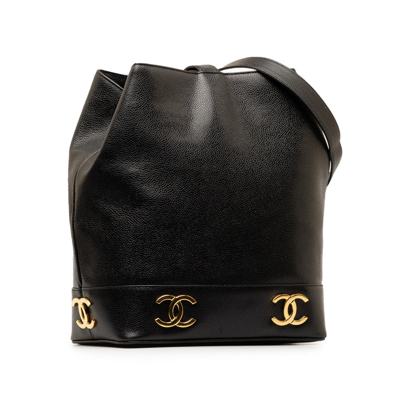 Chanel Triple CC Caviar Bucket (SHG-0EOeEv)