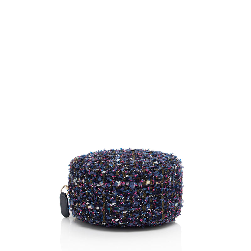 Chanel Tweed CC Round Clutch with Chain (SHF-0db1M1)