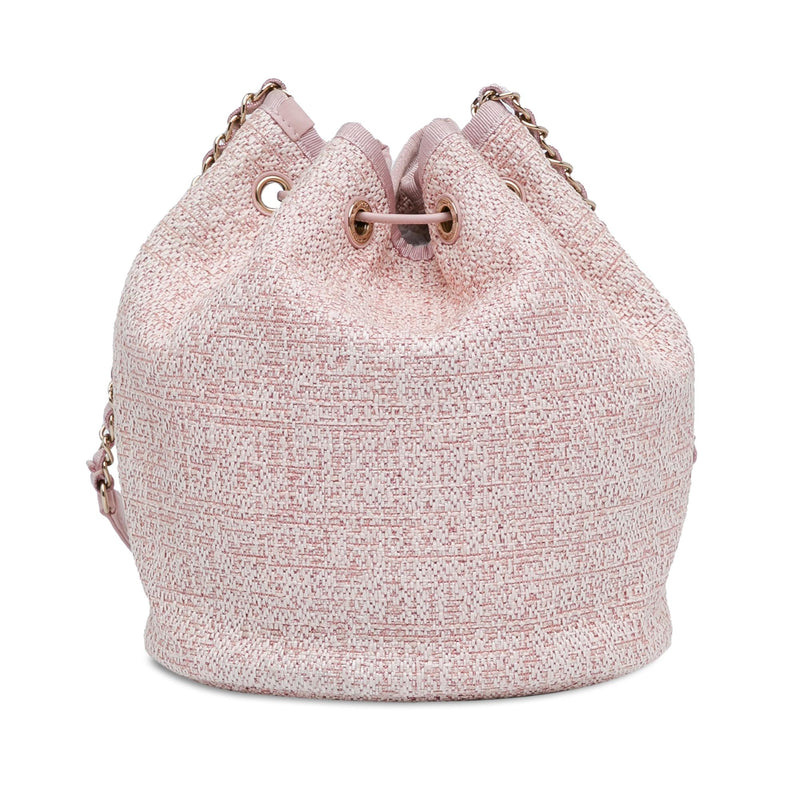 Chanel Tweed Deauville Drawstring Bucket Bag (SHG-2B1zbV)