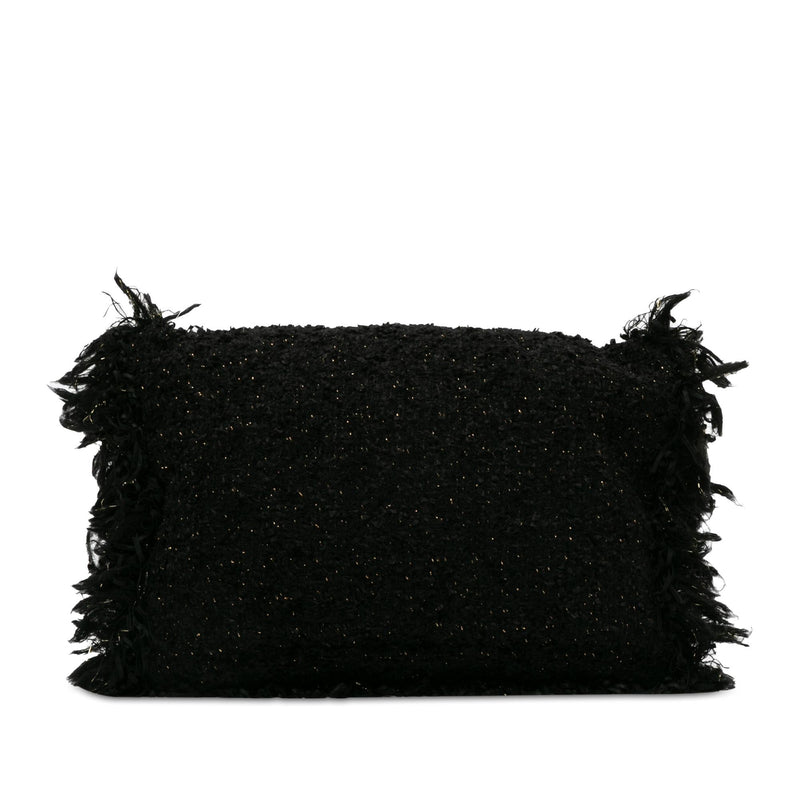 Chanel Tweed Fringe Paris Cosmopolite Clutch (SHG-ZGXyrX)