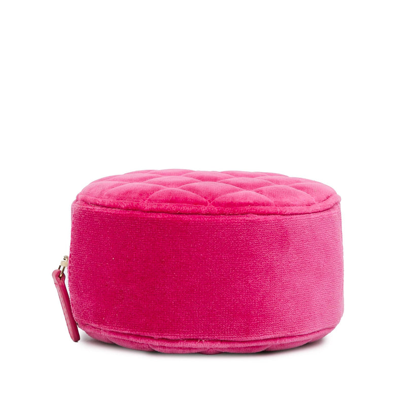 Chanel Velvet Pearl Crush Round Clutch with Chain (SHG-c4Cqfk)