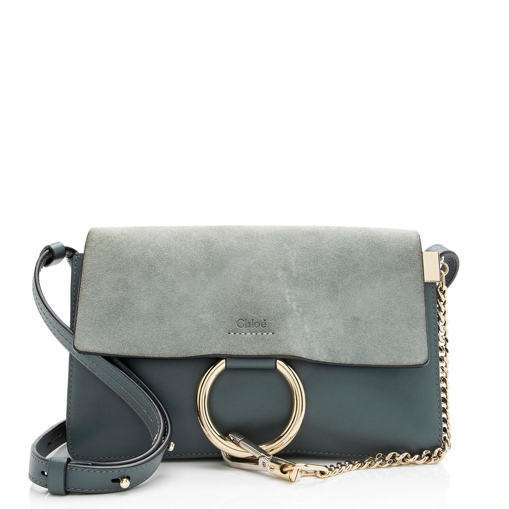 Chloe Faye Top Handle Bag Small Black in Calfskin Leather - US