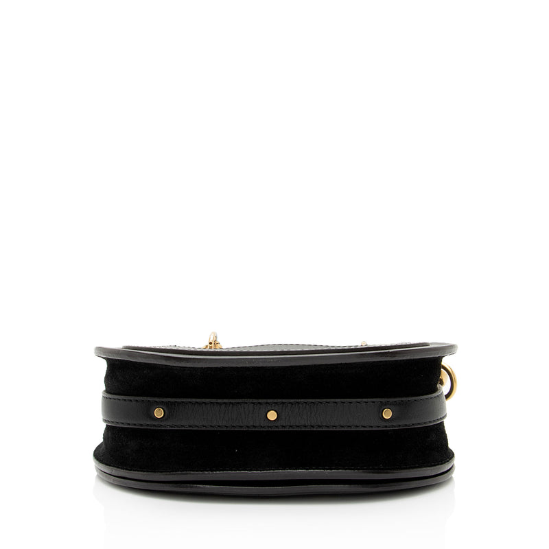 Chloe Calfskin Suede Nile Small Bracelet Bag (SHF-eEyeqL)