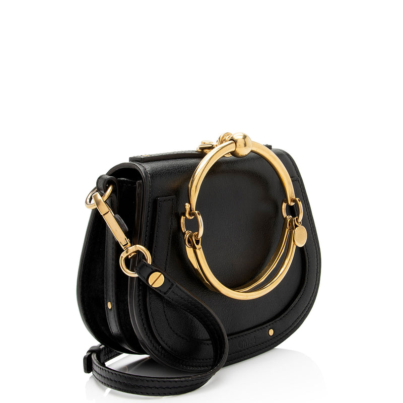 Chloe Calfskin Suede Nile Small Bracelet Bag (SHF-eEyeqL)