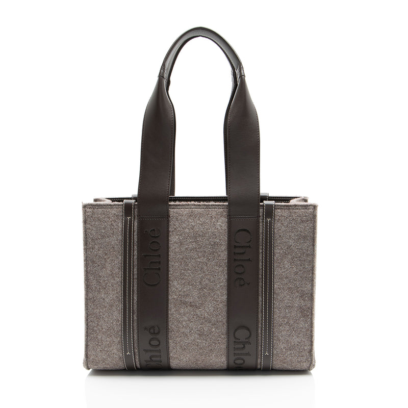 Chloe Felt Woody Medium Tote (SHF-3JSbKn)