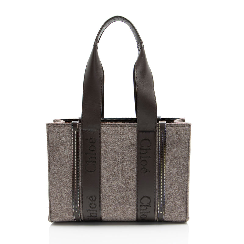 Chloe Felt Woody Medium Tote (SHF-3JSbKn)