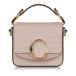 Chloe Mini C Embossed Leather Satchel (SHG-33404)