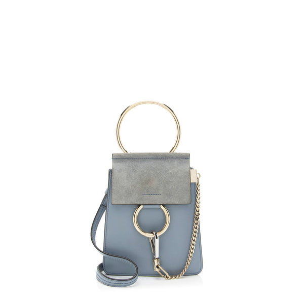 Chloe Suede Calfskin Faye Mini Bracelet Bag (SHF-M6mAJI)