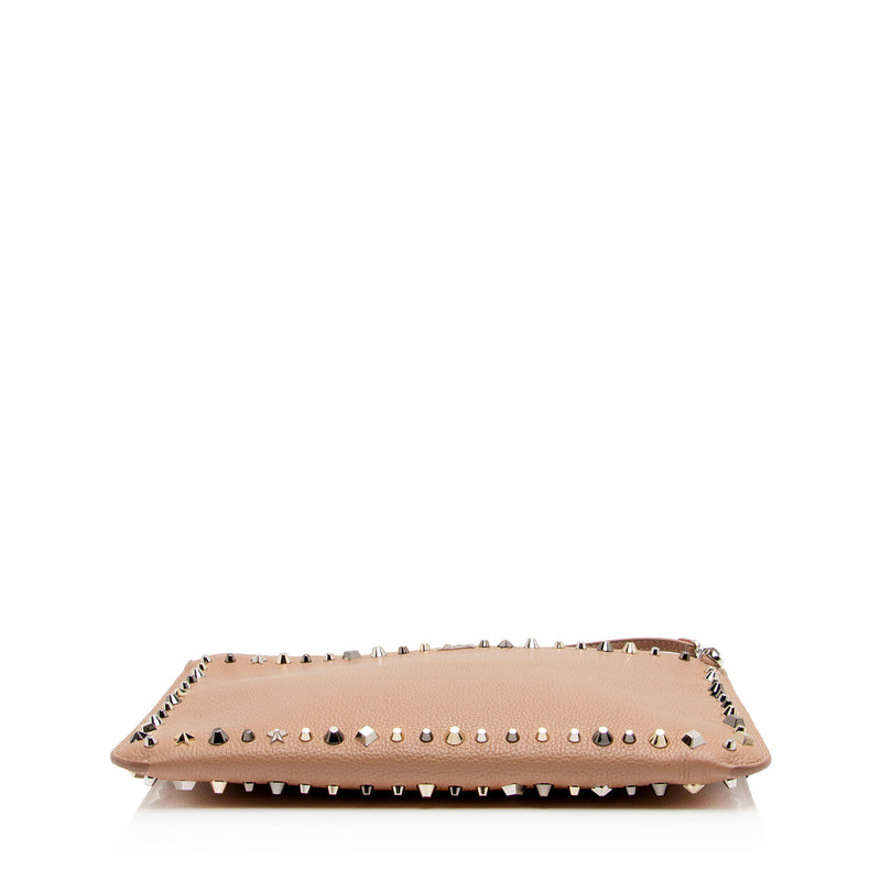 Christian Louboutin Calfskin Spike Empire Trashmix Loubiclutch Clutch (SHF-1s7Xbc)