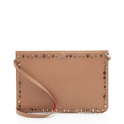 Christian Louboutin Calfskin Spike Empire Trashmix Loubiclutch Clutch (SHF-1s7Xbc)