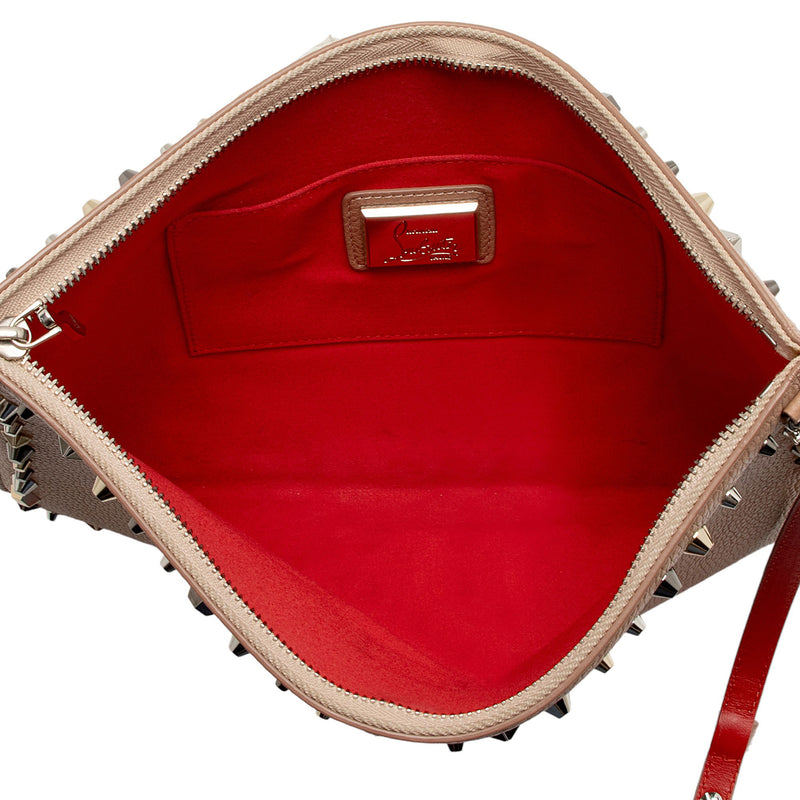 Christian Louboutin Calfskin Spike Empire Trashmix Loubiclutch Clutch (SHF-1s7Xbc)