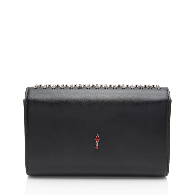 Christian Louboutin Calfskin Spiked Paloma Chain Clutch (SHF-p5jIq7)