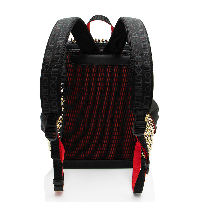 Christian Louboutin Leather Spiked Explorafunk Backpack (SHF-CUzlR1)