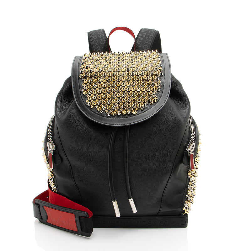 Christian Louboutin Leather Spiked Explorafunk Backpack (SHF-CUzlR1)