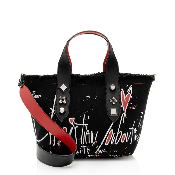 Christian Louboutin Canvas Frangibus Printed Small Tote (SHF-SFTZBU)