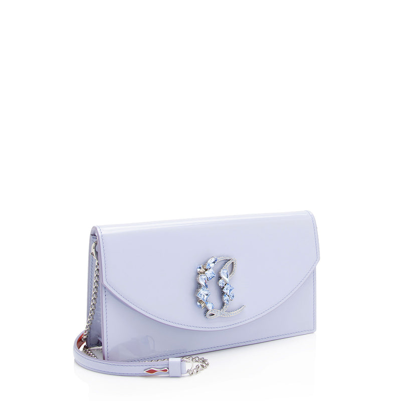 Christian Louboutin Embellished Patent Leather Loubi54 Clutch (SHF-fLxqB7)