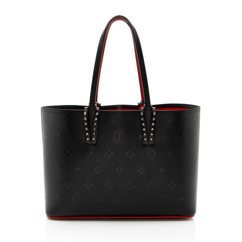 Christian Louboutin Embossed Leather Loubinthesky Cabata Small Tote (SHF-h4QQsx)