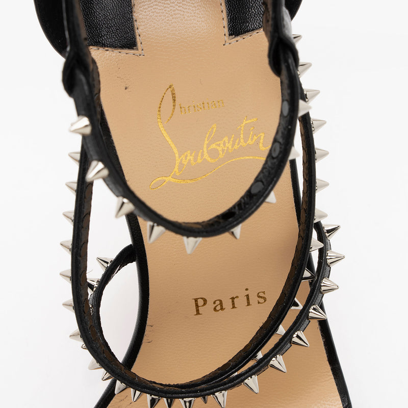 Christian Louboutin Leather Choca Lux 120 Sandals - Size 8 / 38 (SHF-VeuIGw)