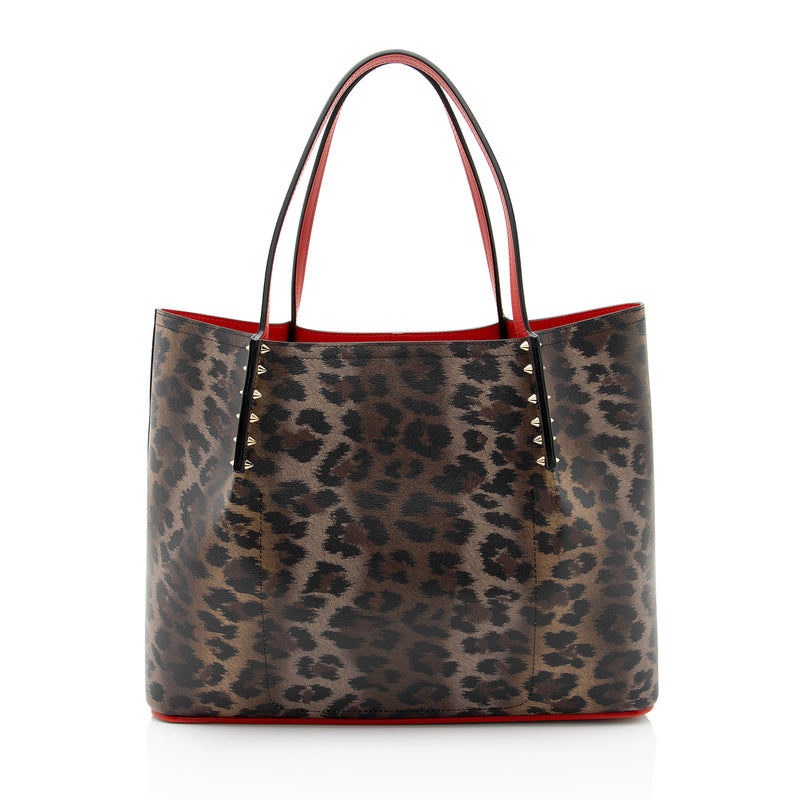 Christian Louboutin Leather Leopard Cabarock Large Tote (SHF-ucsPHl)