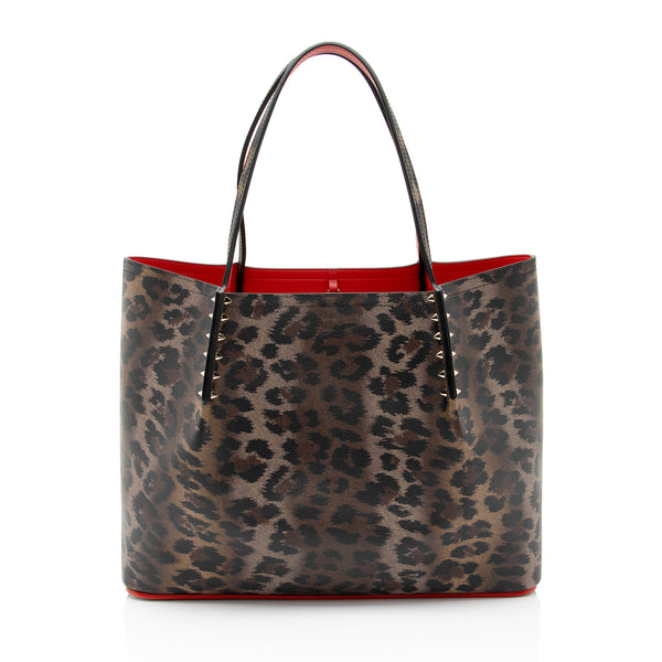 Christian Louboutin Leather Leopard Cabarock Large Tote (SHF-ucsPHl)