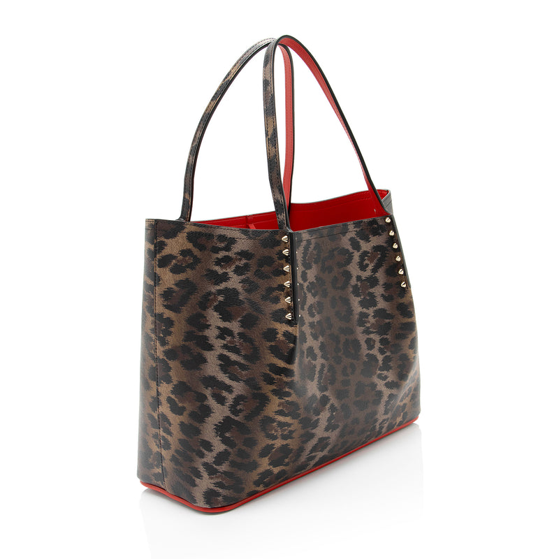 Christian Louboutin Leather Leopard Cabarock Large Tote (SHF-ucsPHl)