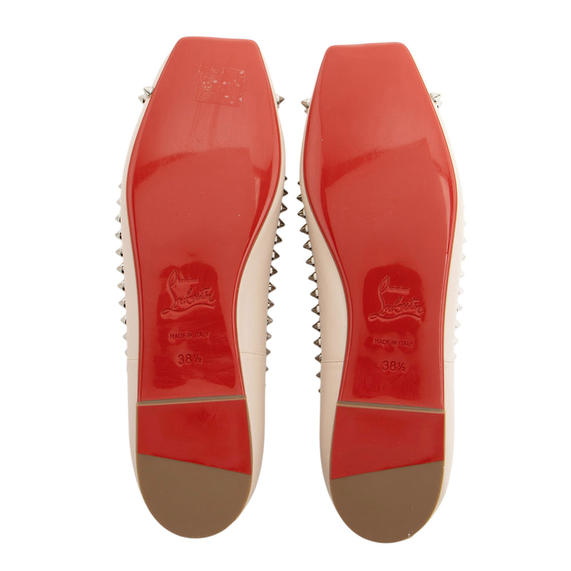 Christian Louboutin Leather Spiked Mamadrague Flats - Size 8.5 / 38.5 (SHF-b9SJ6a)