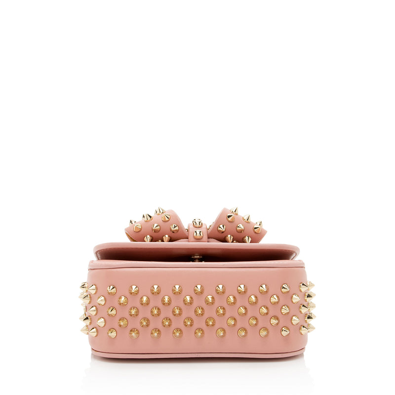 Christian Louboutin Leather Spiked Sweet Charity Mini Shoulder Bag (SHF-hxZ2wd)