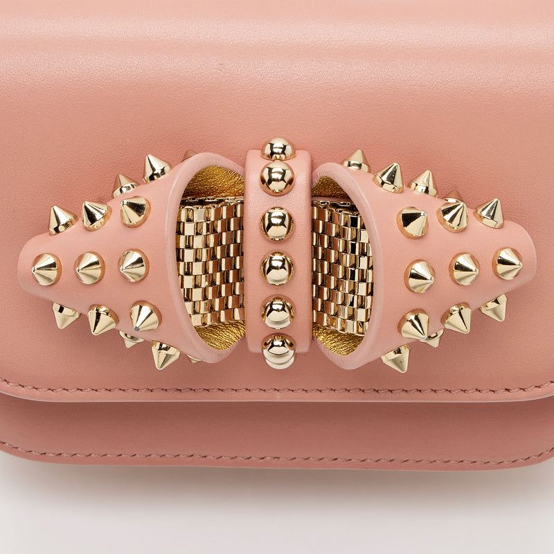 Christian Louboutin Leather Spiked Sweet Charity Mini Shoulder Bag (SHF-hxZ2wd)