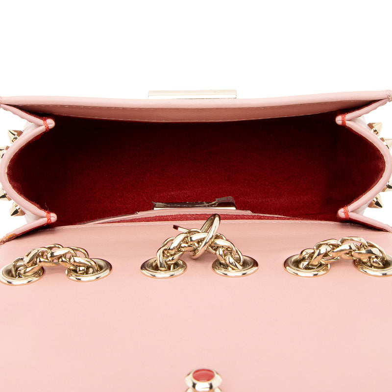 Christian Louboutin Leather Spiked Sweet Charity Mini Shoulder Bag (SHF-hxZ2wd)