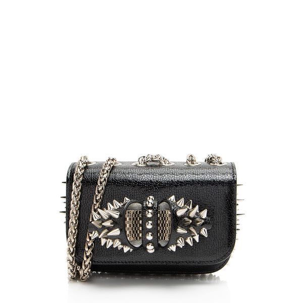 Christian Louboutin Leather Spiked Sweet Charity Mini Shoulder Bag (SHF-eoSVvU)