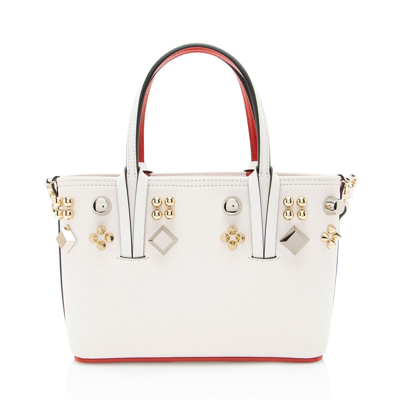 Christian Louboutin Leather Spiked Empire Mini Tote (SHF-NfPK9r)