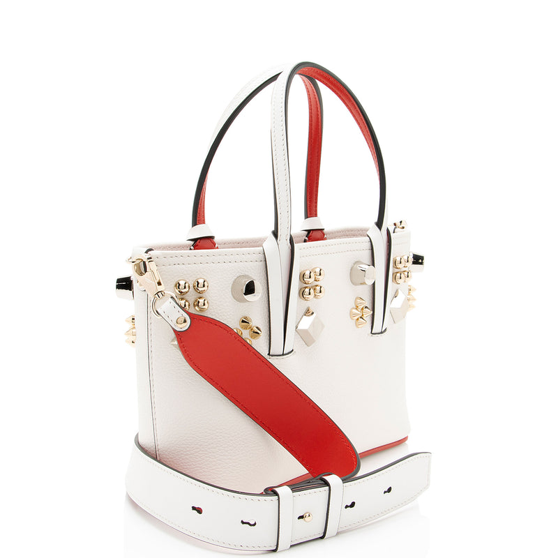 Christian Louboutin Leather Spiked Empire Mini Tote (SHF-NfPK9r)