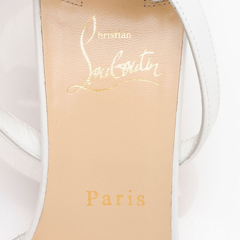Christian Louboutin Leather Studded Galerietta 55 Sandals - Size 