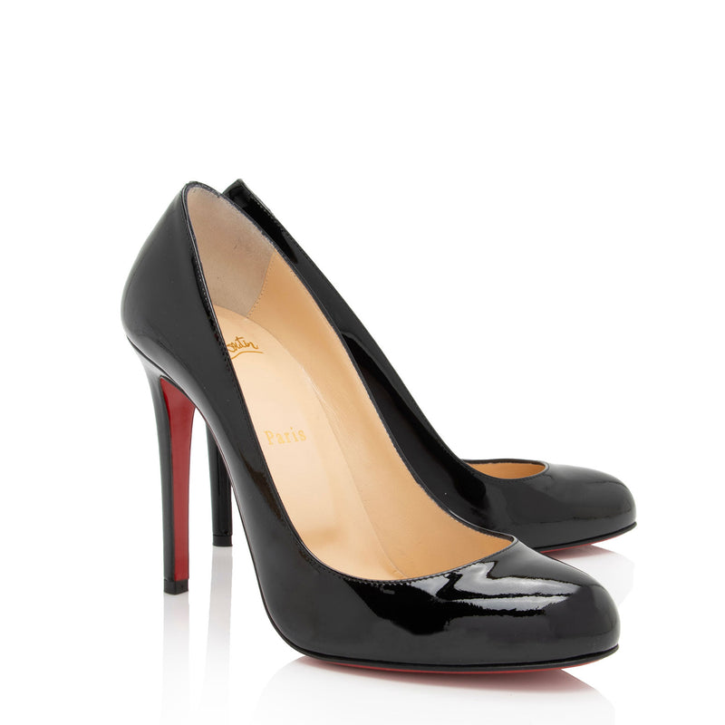 Christian Louboutin Patent Leather Fifille 100mm Pumps - Size 9.5 / 39.5 (SHF-bLY2oB)