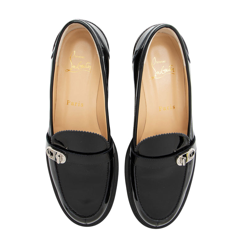 Christian Louboutin Patent Leather Lock Woody Loafers - Size 6 / 36 (SHF-uHAwSe)