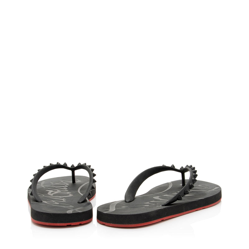 Christian Louboutin Rubber Spike Loubi Donna Thong Sandals - Size 7 / 37 (SHF-jxxKEb)