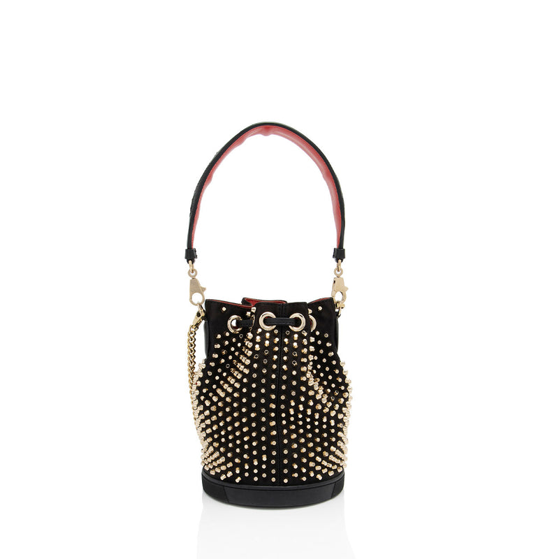 Christian Louboutin Studded Calfskin Marie Jane Bucket Bag (SHF-vzCSmB)