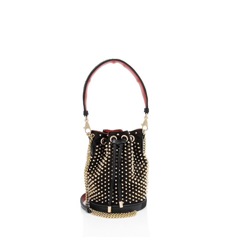 Christian Louboutin Studded Calfskin Marie Jane Bucket Bag (SHF-vzCSmB)