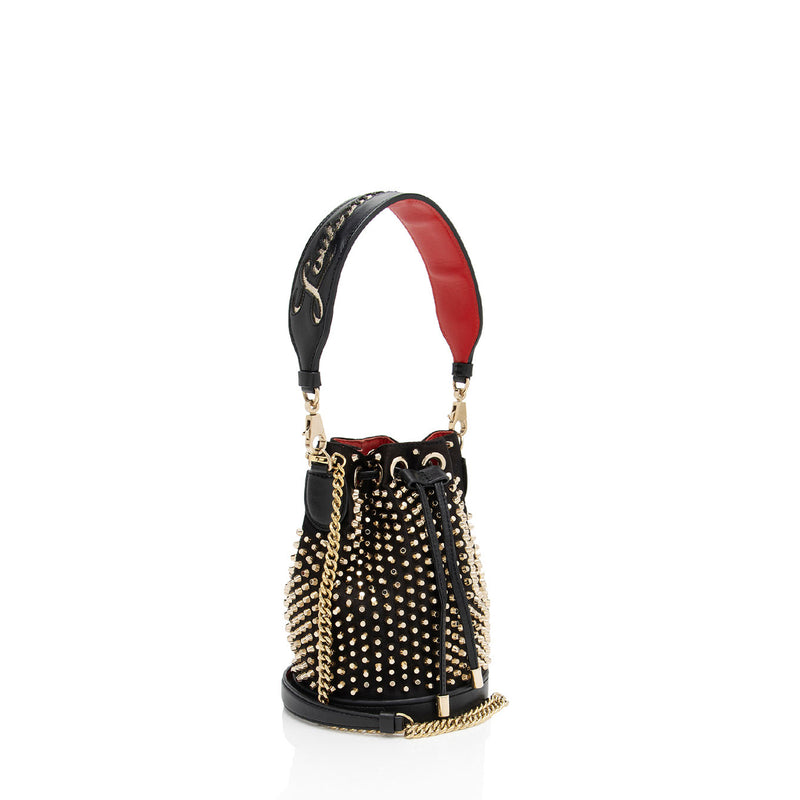 Christian Louboutin Studded Calfskin Marie Jane Bucket Bag (SHF-vzCSmB)