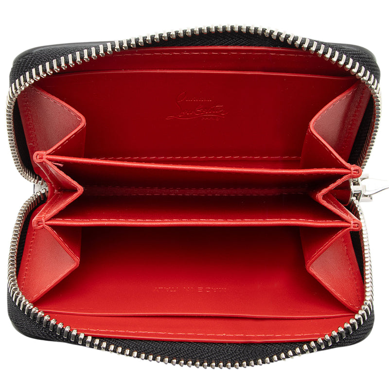 Christian Louboutin Leather Spiked Louboutinsky Panettone Compact Wallet (SHF-uQk0pE)