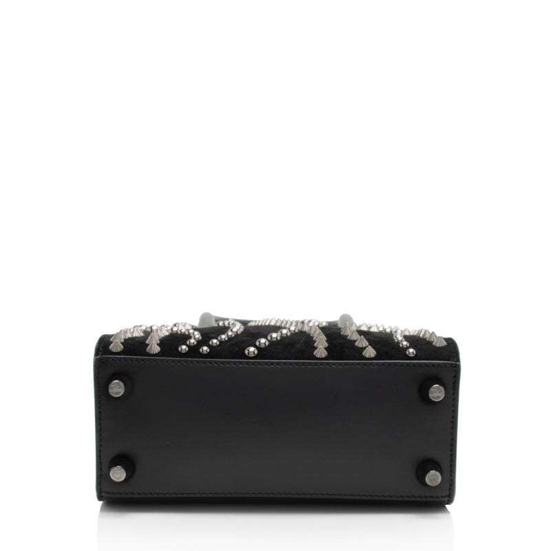 Christian Louboutin Suede Spiked Paloma Mini Tote (SHF-bNWjhT)