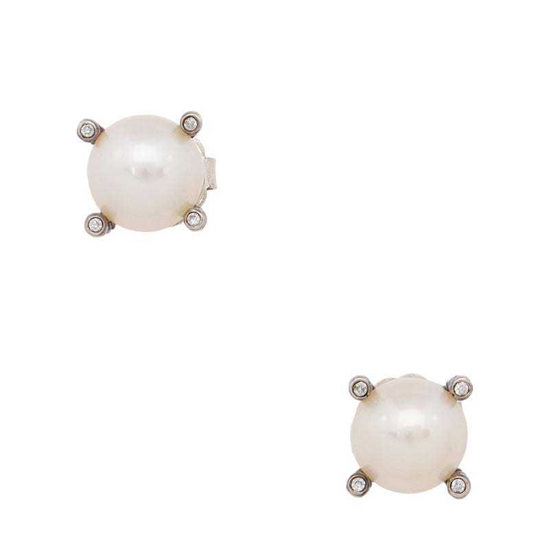 David Yurman Pearl Diamond Earrings 2024 | favors.com