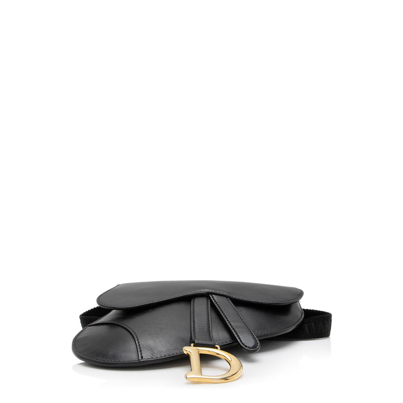 Dior Saddle Belt Bag Calfskin Blush in Calfskin with Aged Gold