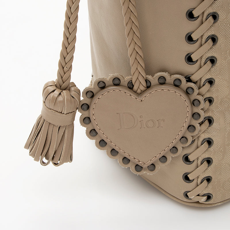 Dior Diorissimo Nylon Leather Ethnic Medium Hobo - FINAL SALE (SHF-19443)