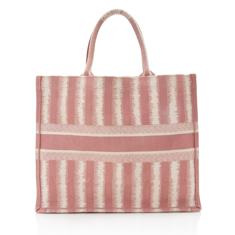 Dior Embroidered Striped Book Tote (SHF-22484) – LuxeDH