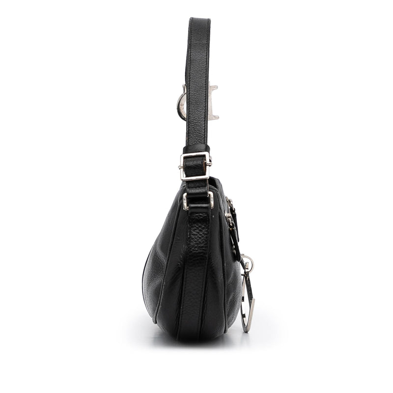 Dior Leather Logo Charm Shoulder Bag (SHG-fMfLrB) – LuxeDH