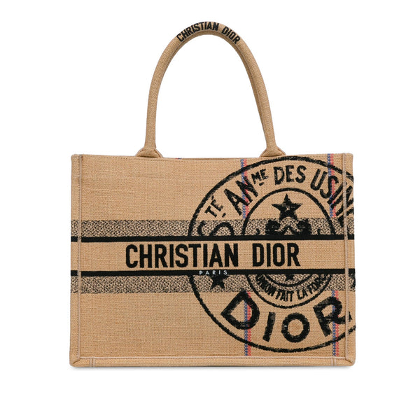 Dior Medium Jute Book Tote (SHG-zK2zwE)